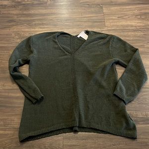 Philosophy green v neck sweater